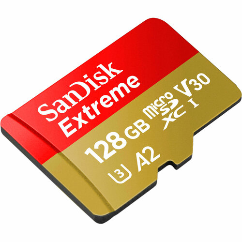 Карта памяти SanDisk Extreme microSDXC 128GB UHS-I U3 V30 A2, R/W 190/90 МБ/с