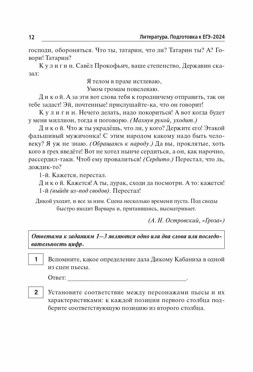 Литература. Подготовка к ЕГЭ-2024. 20 тренировочных вариантов по демоверсии 2024 года - фото №10