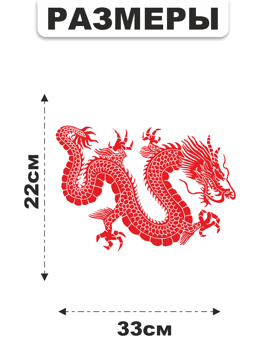 Наклейки Китайский дракон символ нового 2024 года
