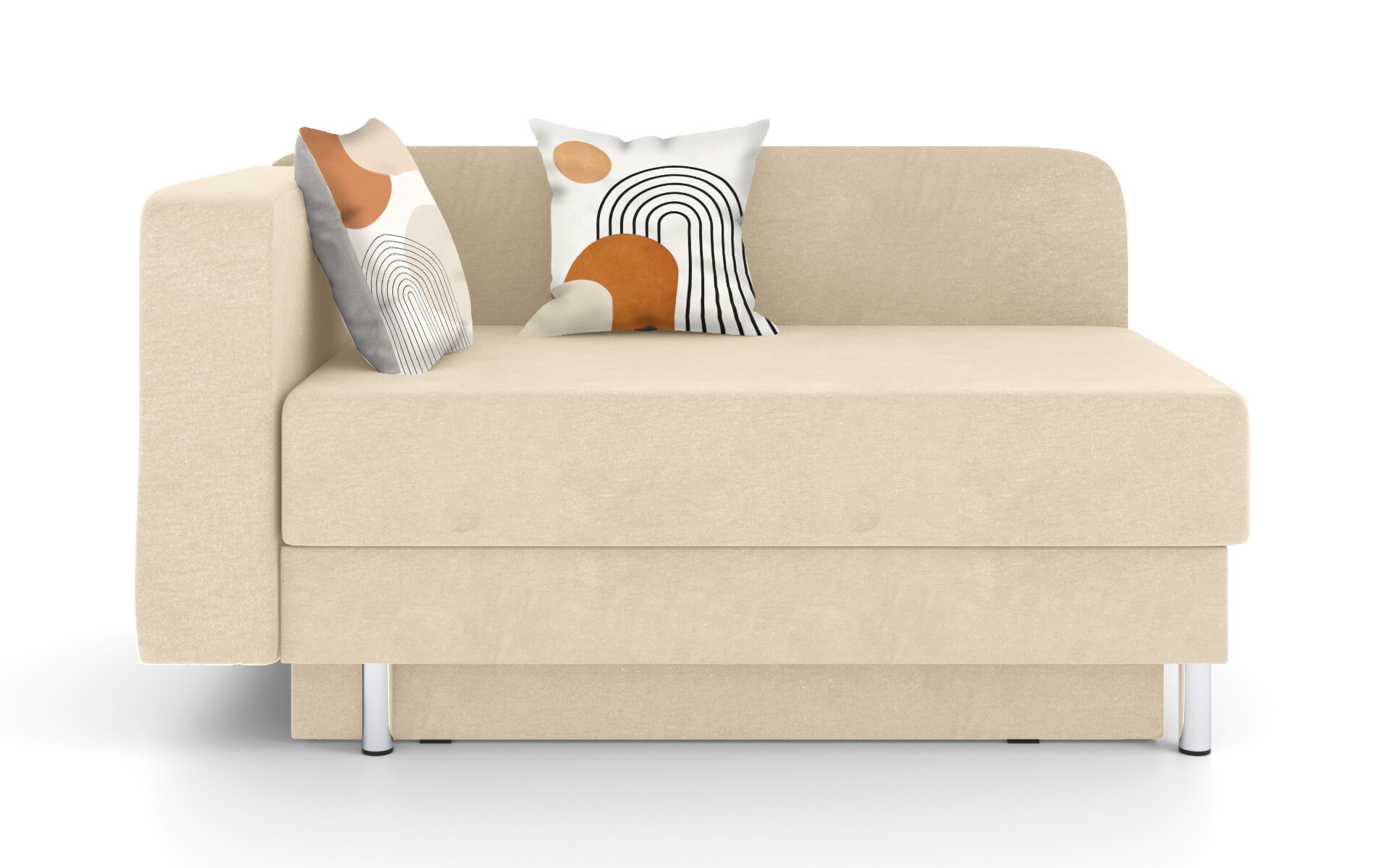 фото Кушетка Леон левый Velour Light Beige Геометрия