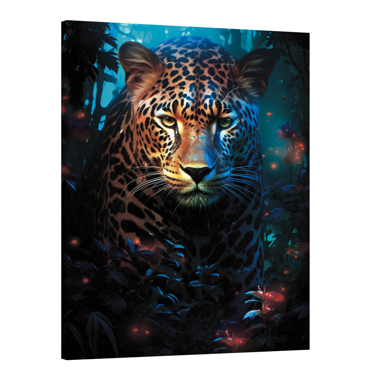 Интерьерная картина 50х70 "Таинственный леопард"