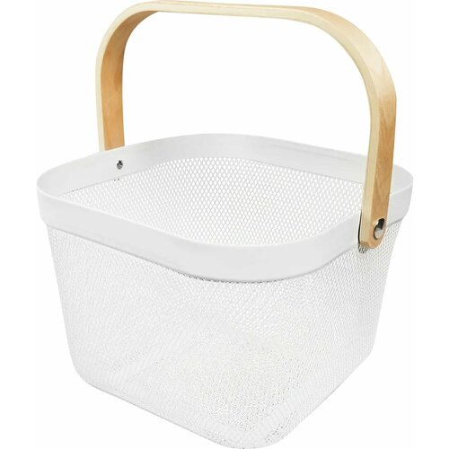 Корзина для фруктов 24.7х26х18.3 см металл белый