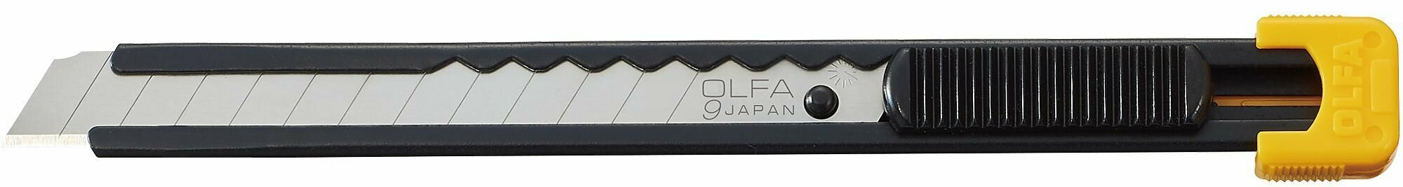 Нож с выдвижным лезвием, металлический корпус, 9 мм OLFA