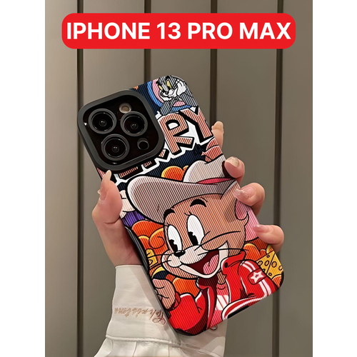 Защитный чехол на айфон 13 про макс силиконовый противоударный бампер для Apple с защитой камеры, чехол на iphone 13 pro max, джерри противоударный чехол shock для iphone 13 pro max atouchbo