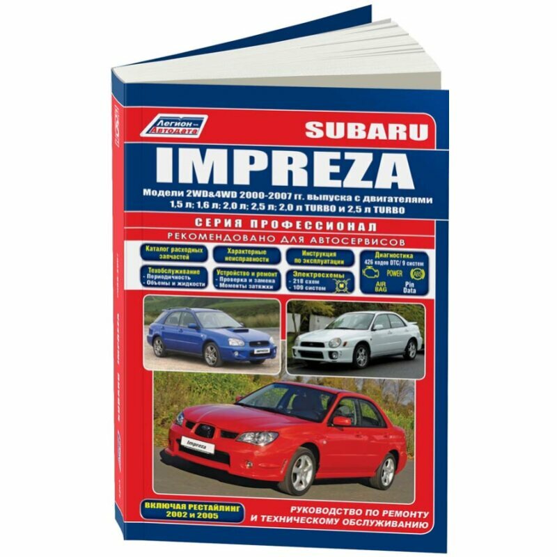 Subaru Impreza. Модели 2WD&4WD 2000-2007 гг. выпуска с двигателями 1,5 л. 1,6 л. 2,0 л. 2,5 л. 2,0 л. TURBO и 2,5 л. TURBO. Включая рестайлинг 2002 и 2005. Руководство по ремонту и техническому обслуж - фото №3