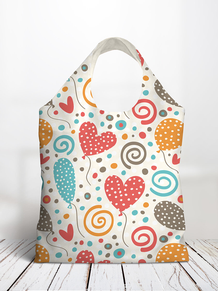 фото Сумка-авоська Homepick "avsLETO_Heartsnew" 43х44 см