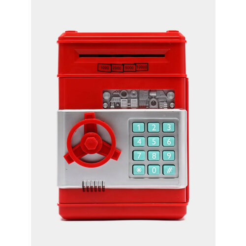 Копилка-банкомат с кодовым замком Цвет Красный 2099₽