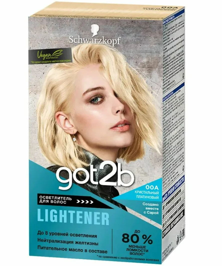 Got2b Lightened Осветлитель для волос, 00А Кристальный платиновый, 122 мл