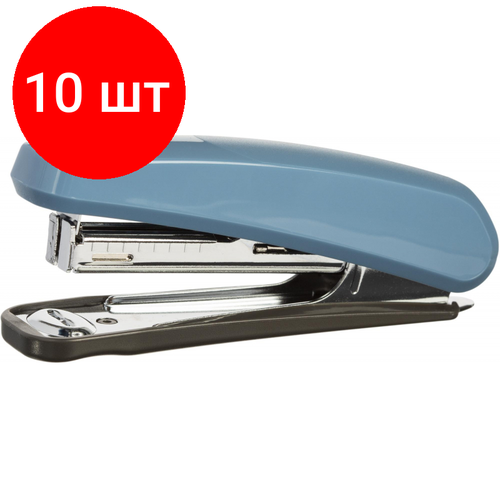 Комплект 10 штук, Степлер Комус Elegans(№10) 1111 синий до 20л. антистеп