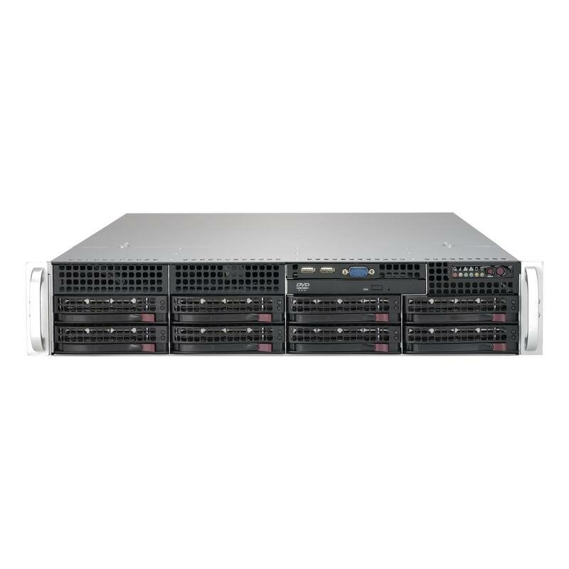 Сервер Supermicro SuperServer 6029P-TRT без процессора/без ОЗУ/без накопителей/количество отсеков 35" hot swap: 8/2 x 1000 Вт/LAN 10 Гбит/c