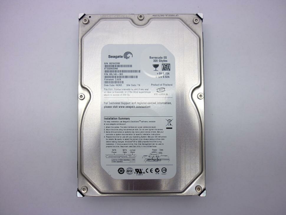 Жесткий диск 3.5" SATA 320GB Seagate Barracuda ES