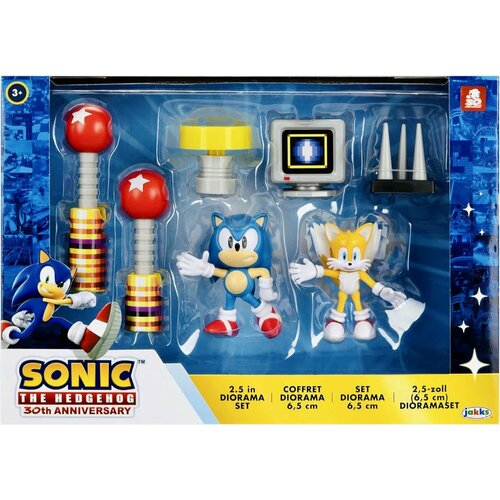 Соник Sonic The Hedgehog Sonic The Hedgehog 2,5-дюймовый игровой набор диорамы с фигурками и аксессуарам в комплекте, коллекционный