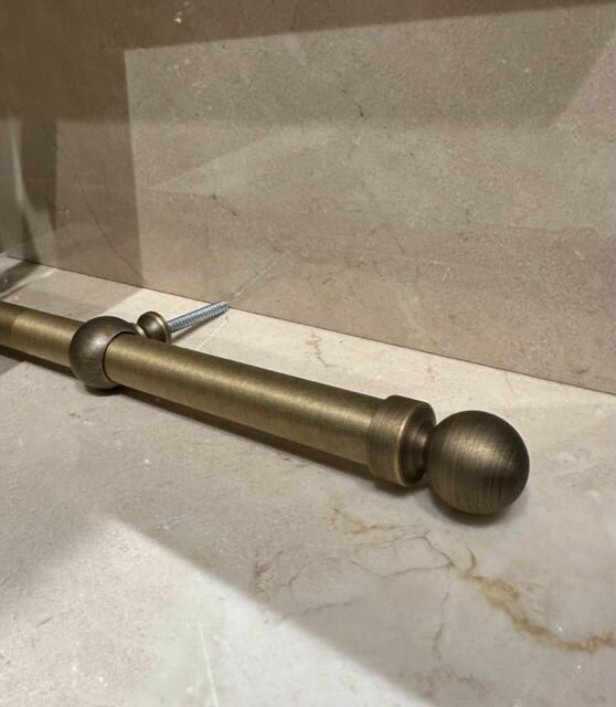 фото Ковродержатель для лестницы из латуни "Античная бронза", 1 шт.