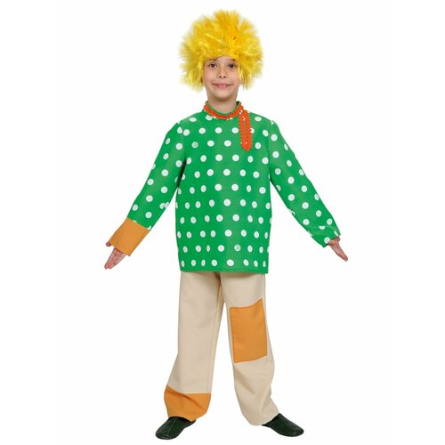 Костюм КАРНАВАЛОФФ, размер 92-110, зеленый/бежевый костюм карнавалофф размер 110 желтый зеленый красный