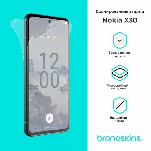 Защитная бронированная пленка для Nokia X30 (Матовая, Защита задней панели)