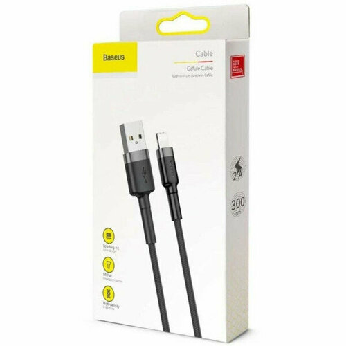 Usb Кабель-зарядка Lightning Baseus Cafule 3м (CALKLF-RG1) черный