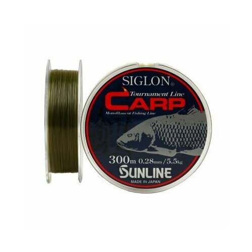 Леска Sunline SIGLON CARP 300м 0.28мм 5.5кг Green