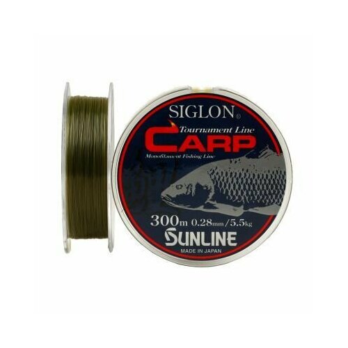 фото Леска sunline siglon carp 300м 0.28мм 5.5кг green