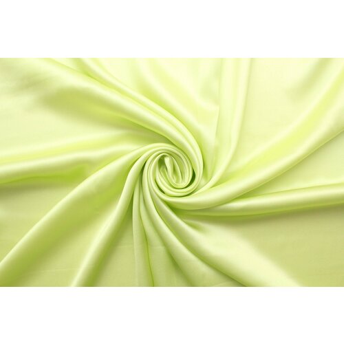 Ткань Шёлк-атлас M. Kors светлый лайм, ш136см, 0,5 м