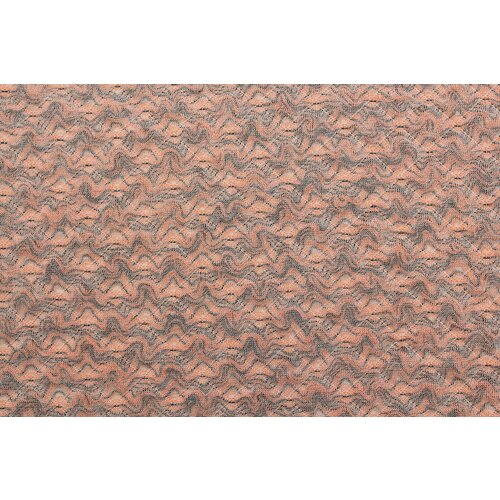 Ткань Джерси трёхслойное «стёганное» в чёрно-оранжевой гамме, 360 г/пм, ш148см, 0,5 м
