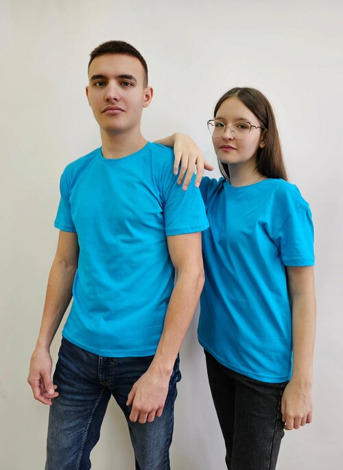 Футболка WELLWEAR, размер 56, голубой