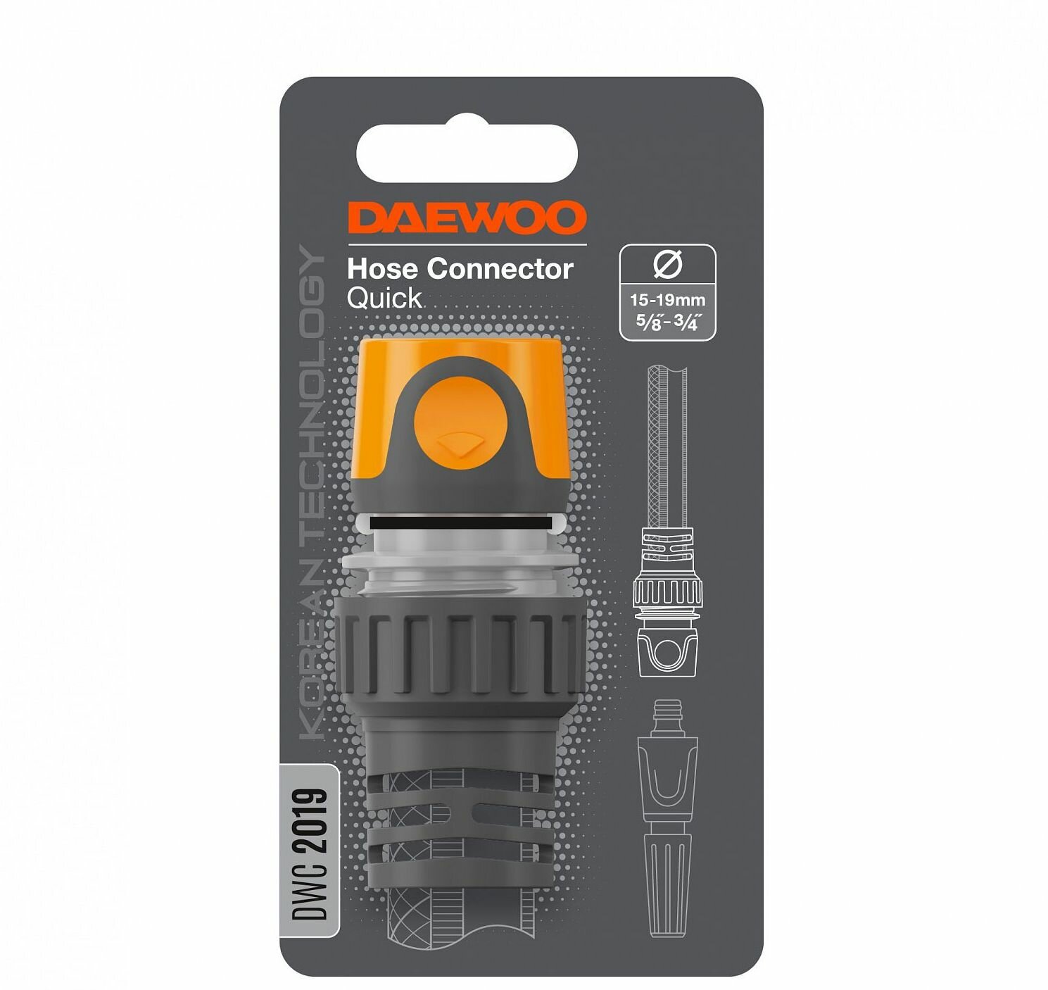 Коннектор для шланга Daewoo DWC 2019 15-19 мм (5/8"-3/4")