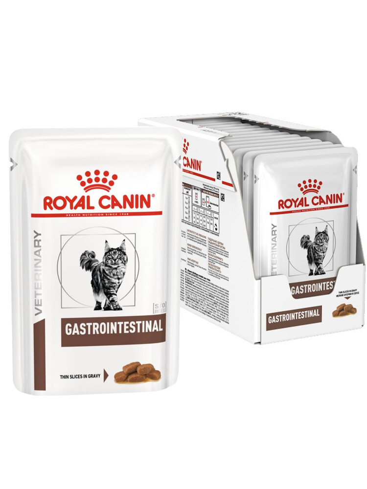 Royal Canin Gastrointestinal влажный диетический корм при нарушении пищеварения в паучах (в соусе)- 85г х 12 шт
