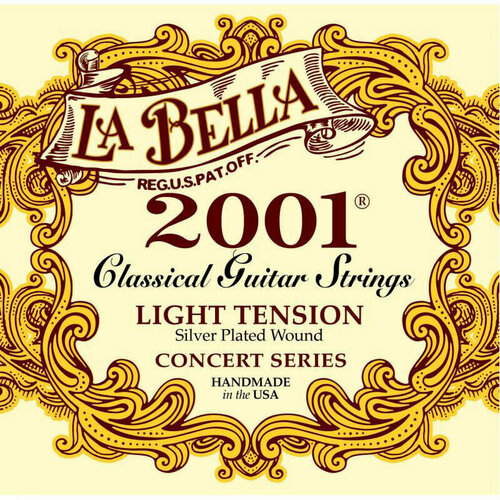 la bella 2001hard струны для классической гитары hard tension нейлоновые профессиональные посереб Струны La Bella 2001 Light