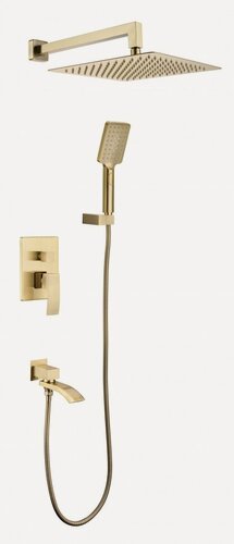Изображение товара Душевой комплект Grocenberg Grohenberg GB5007, бронзовый, рычаг, гибкий шланг, 1,5м