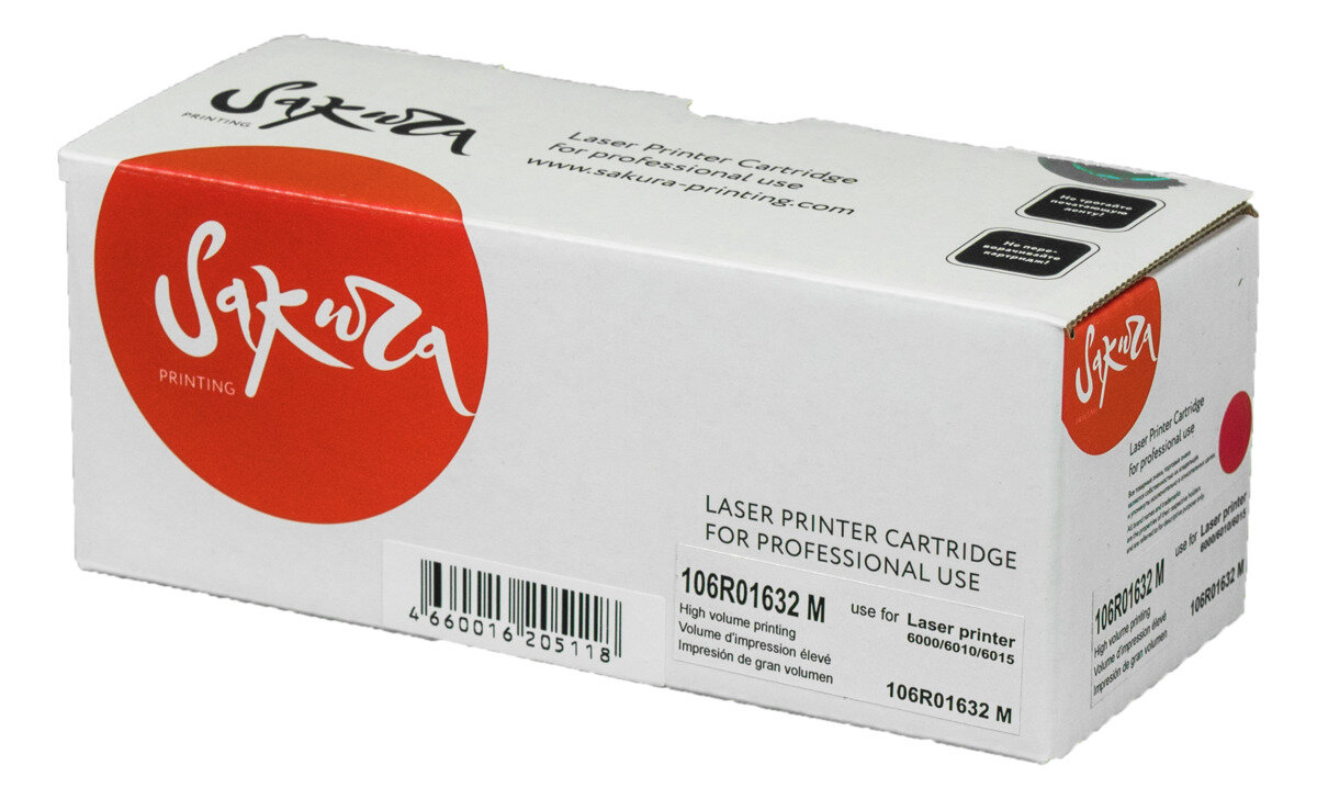 Картридж лазерный Sakura 106R01632 пурпурный 1000 стр. для Xerox (SA106R01632)