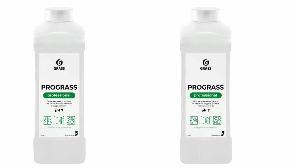 Grass Универсальное моющее средство Prograss, низкопенное, концентрированное, 1000 мл - 2 шт