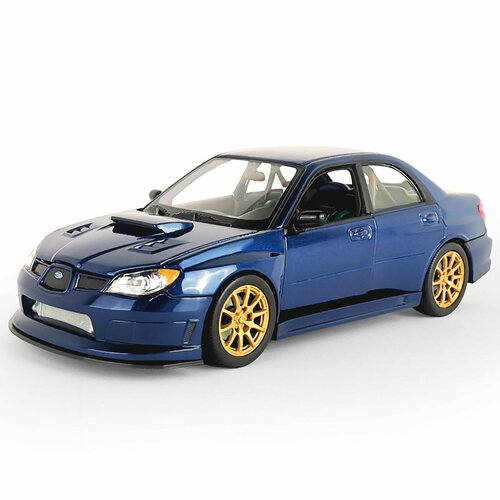 Машинка WELLY 1:24 Subaru Impreza WRX STI синий коллекционная premium машинка hot wheels 98 subaru impreza 22b sti version коллекция boulevard 2023 69