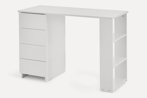 Изображение товара Компьютерный стол СТК-7, 105,6х75х45 см, с ящиками, цвет белый текстурный