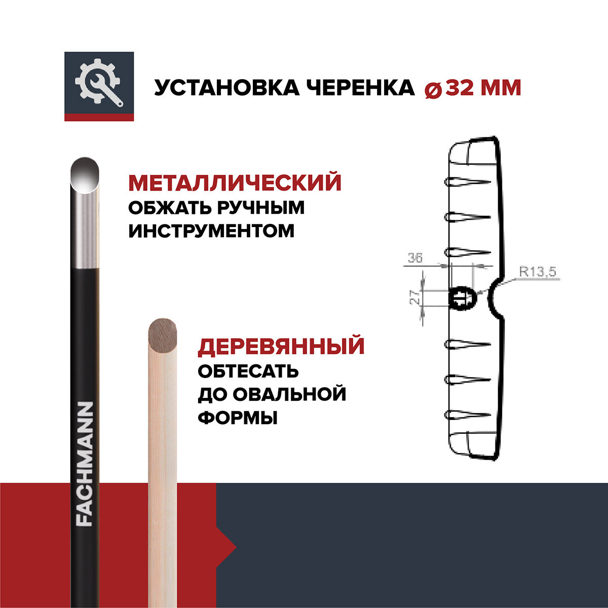 Изображение Набор ковш скрепера для уборки снега + ручка для лопаты FACHMANN Garten