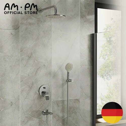 Изображение товара Душевая система AM.PM Brava, встраиваемая, с тропическим душем, хром
