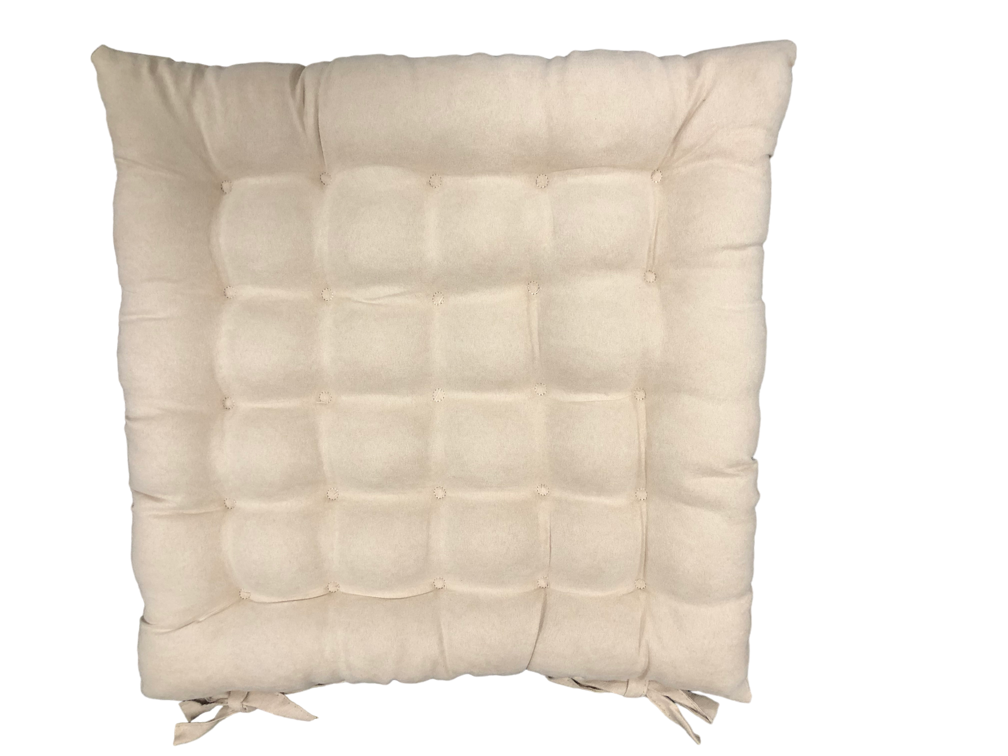 фото Подушка на стул квадратная с завязками стеганая