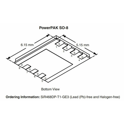 Микросхема SiR468DP N-Channel MOSFET 30V 40A SO-8 микросхема aon7200 n channel mosfet 30v 40a