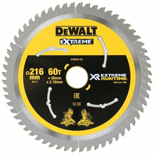 Пилный диск XR 216mm x 30mm 60T CSB DT99570-QZ DeWALT