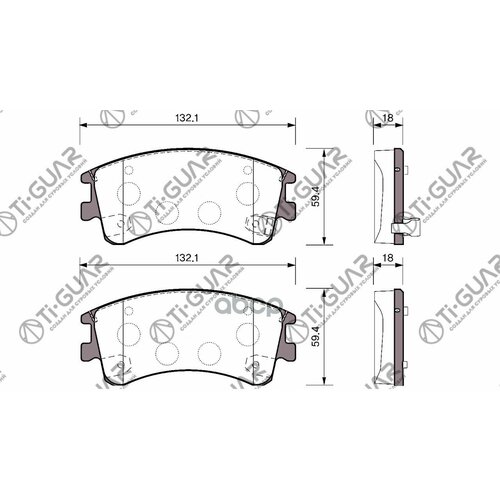 Тормозные Колодки Tg-5904/Pn5526* Ti·guar Mazda 6 Gg Передние Диск. Ti-Guar арт. TG5904