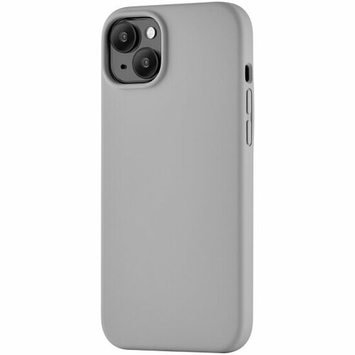 Силиконовый чехол Ubear для Apple iPhone 15 Plus, Touch Mag Case, MagSafe, серый