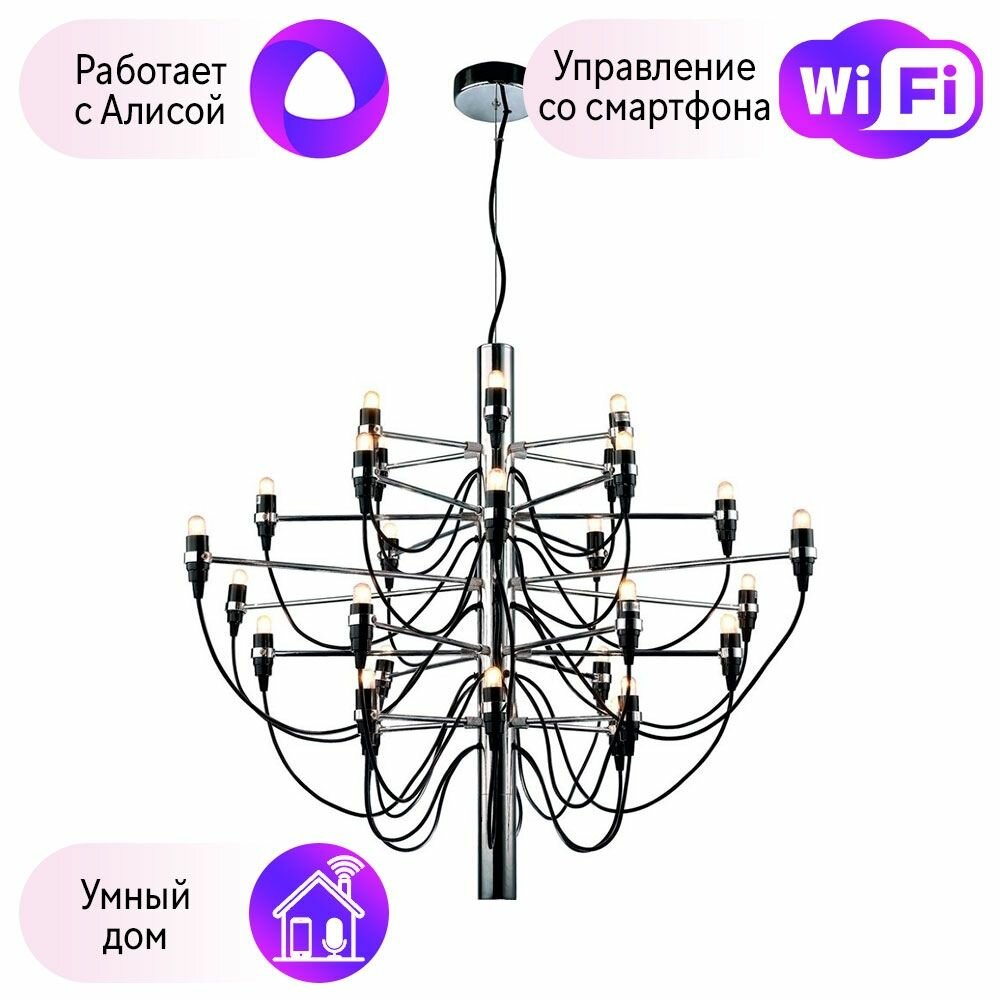 Подвесная люстра DIVINARE MOLTO с поддержкой Алиса 8030/02 LM-30-A - фото №1