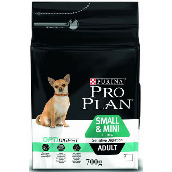 Purina Pro Plan Для взрослых собак малых пород с чувствительным пищеварением с ягненком (Sensitive Digestion), 700г