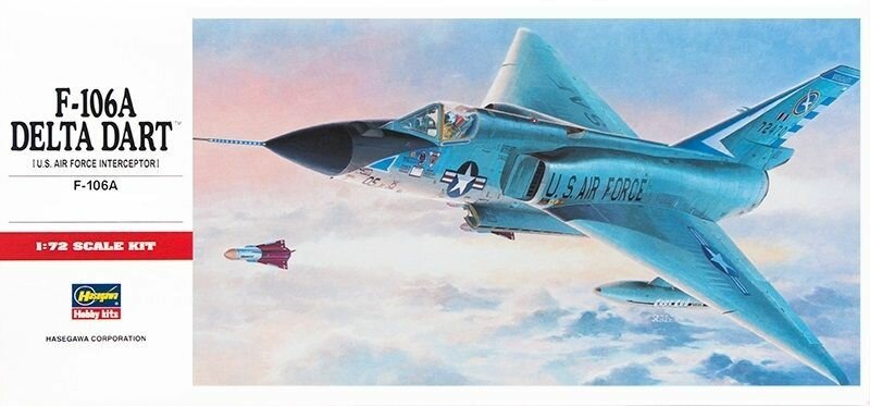 Сборная модель Самолёт Американский истребитель ВМС США F-106A Delta Dart C11 00341 Hasegawa H-C11 1/72 US Air Force Interceptor