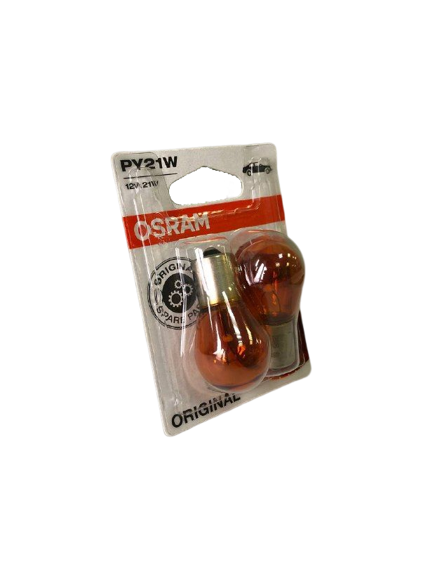 Osram Лампа Автомобильная Накаливания Osram Original Metal Base 7507-02b Py21w 12v 21w Bau15s 2 Шт. Osram арт. 750702B — фото 1