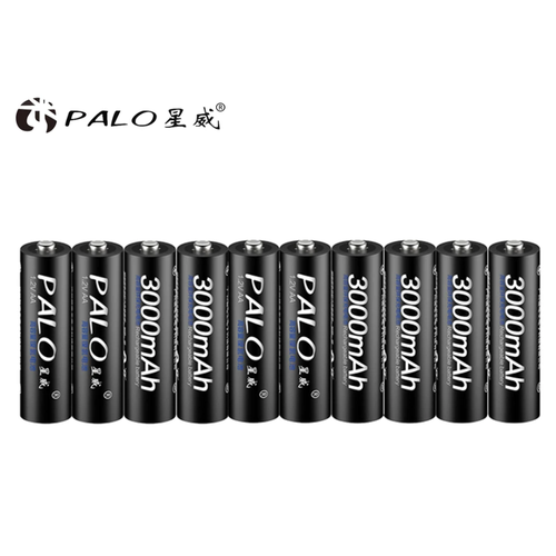 Аккумуляторные батарейки типа АА Palo 3000 mAh, 1,2 V ( Пальчиковые ) Ni-MH
