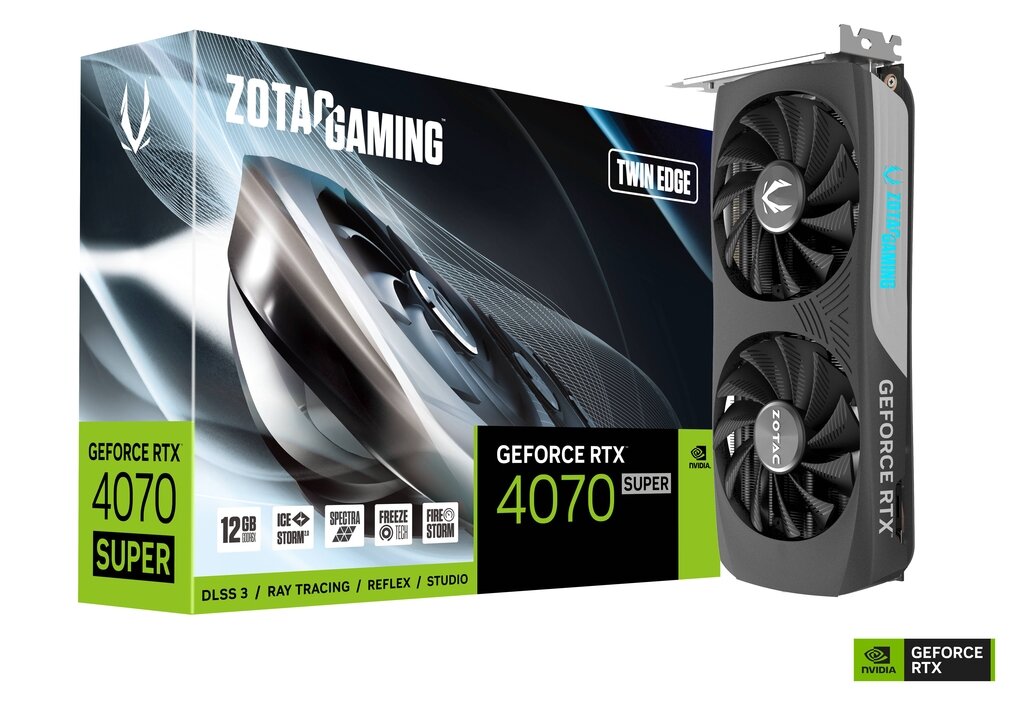 Видеокарта Zotac GeForce RTX 4070 SUPER 12GB TWIN EDGE 12GB (ZT-D40720E-10M)