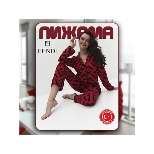 Пижама FENDI, размер XXL, красный
