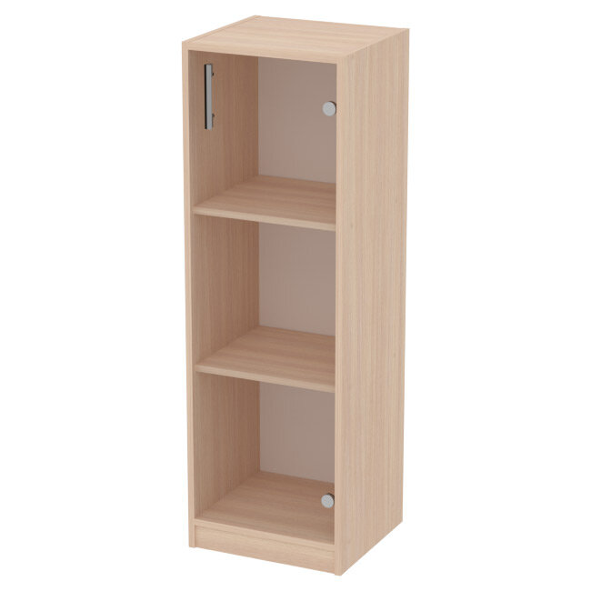 Шкаф Меб-фф Офисный шкаф СБ-61+А-5+С-17МВ прозр. цвет Дуб Молочный 40/37/123 см