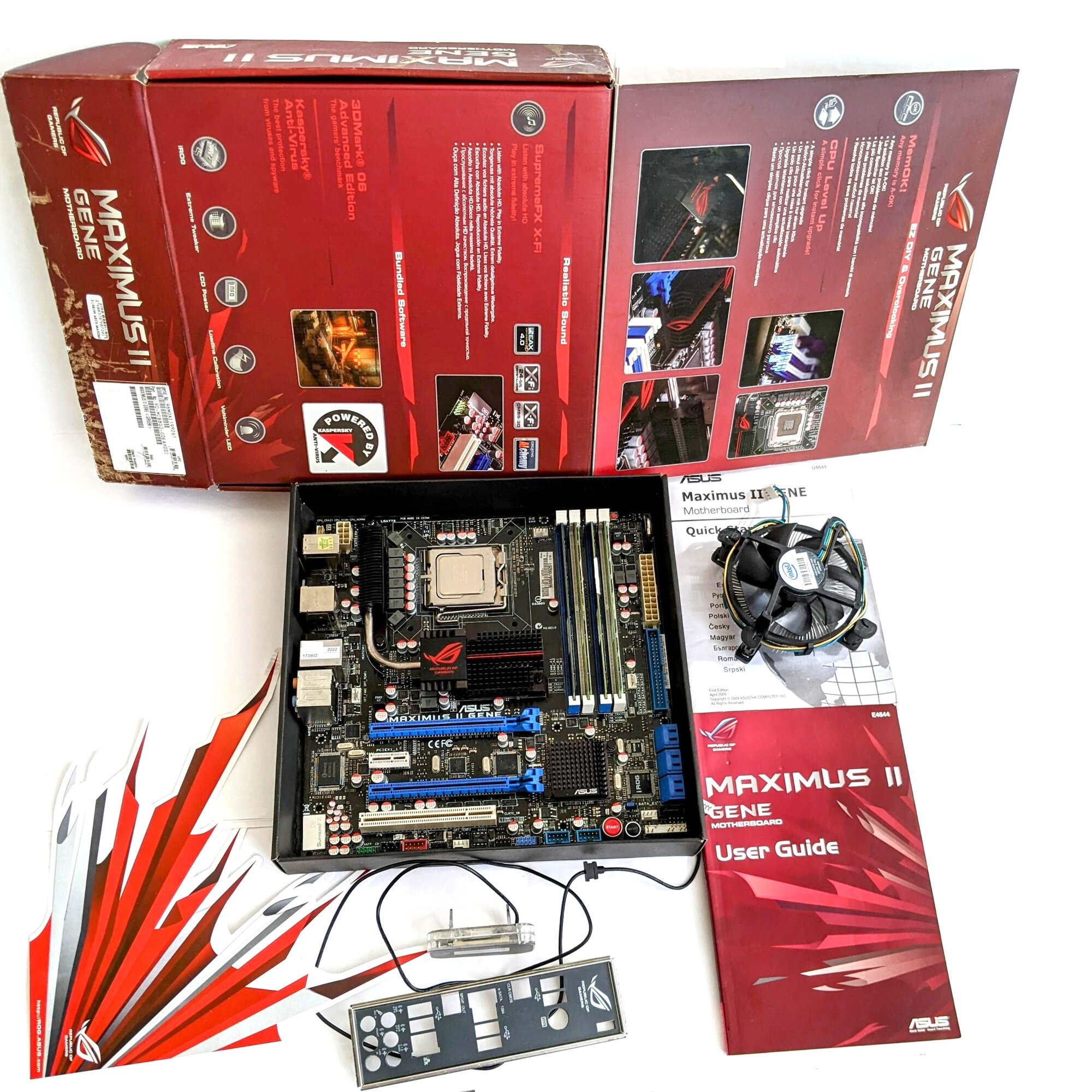 ASUS MAXIMUS II GENE LGA 775 DDR2 Материнская плата + E8500 процессор ASUS ROG