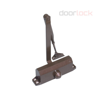 Морозоустойчивый дверной доводчик DOORLOCK DL77 (size 4 - до 90кг) цвет коричневый